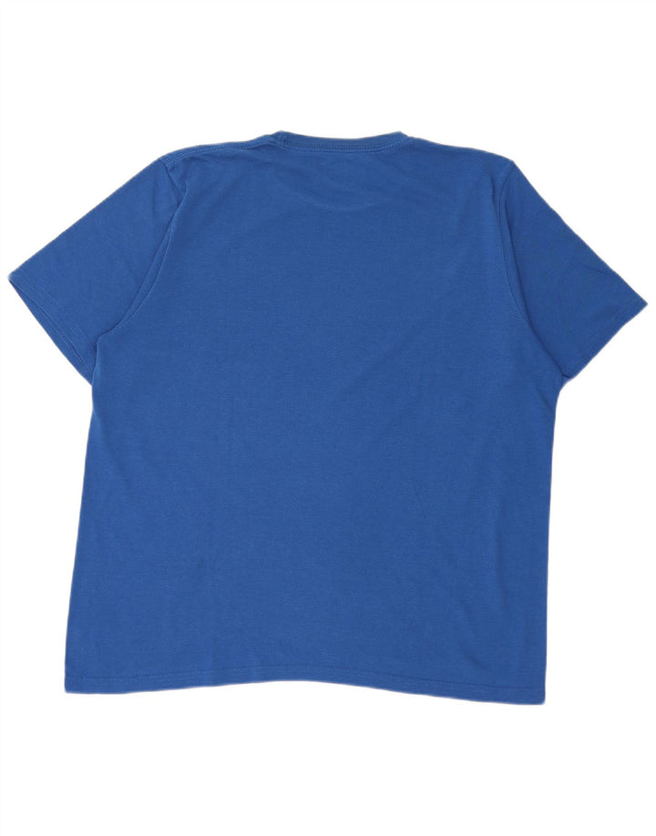 Reebok Mens Graphic T-Shirt Top Médio Algodão Azul