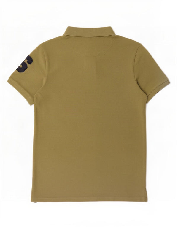 US Polo Assn. Camisa gráfica masculina 12-13 anos algodão cáqui