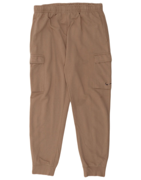 Nike Mens Cargo Calças de treino Joggers grandes de algodão marrom