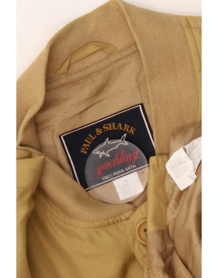 Jaqueta bomber masculina Paul & Shark UK 42 XL seda amarela