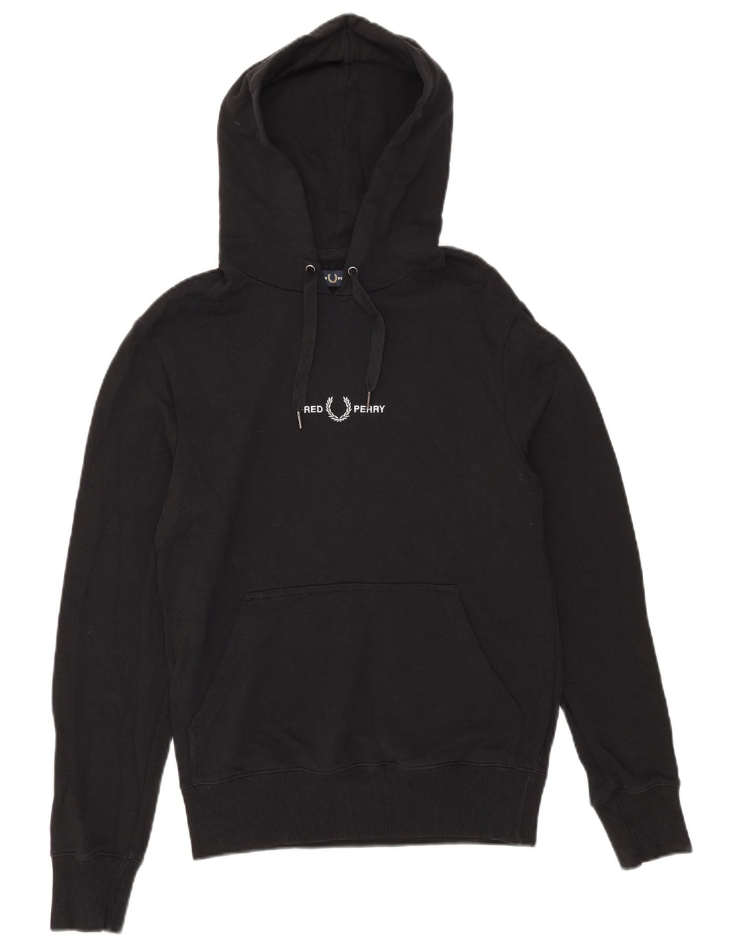 Fred Perry moletom com capuz masculino gráfico pequeno algodão preto