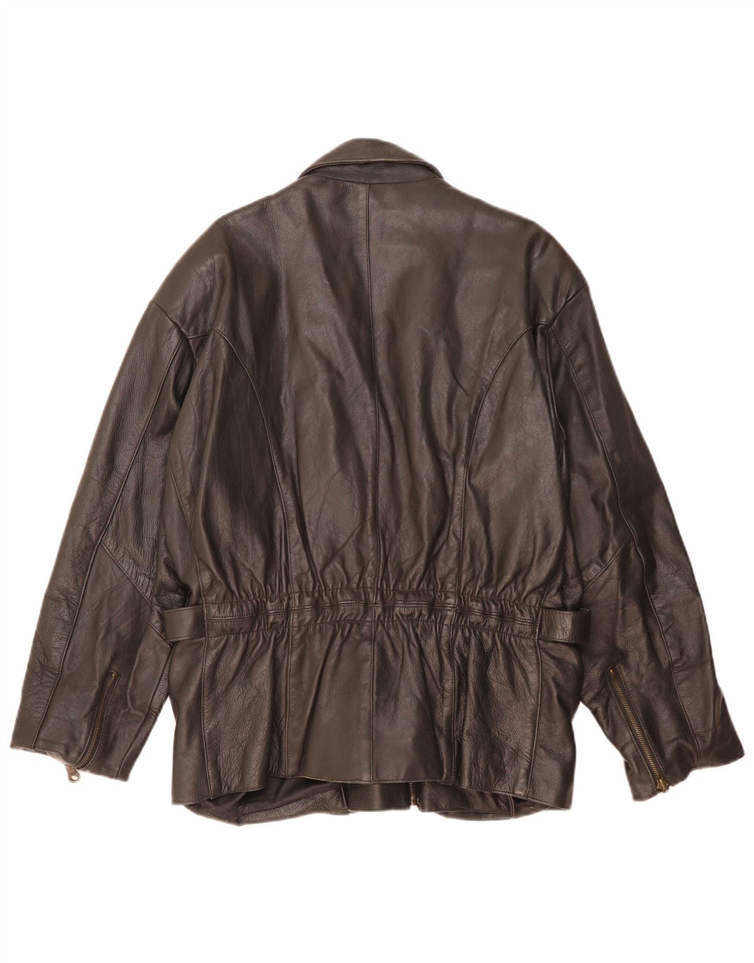 Jaqueta de couro vintage masculina para motociclista Reino Unido 38 couro preto médio