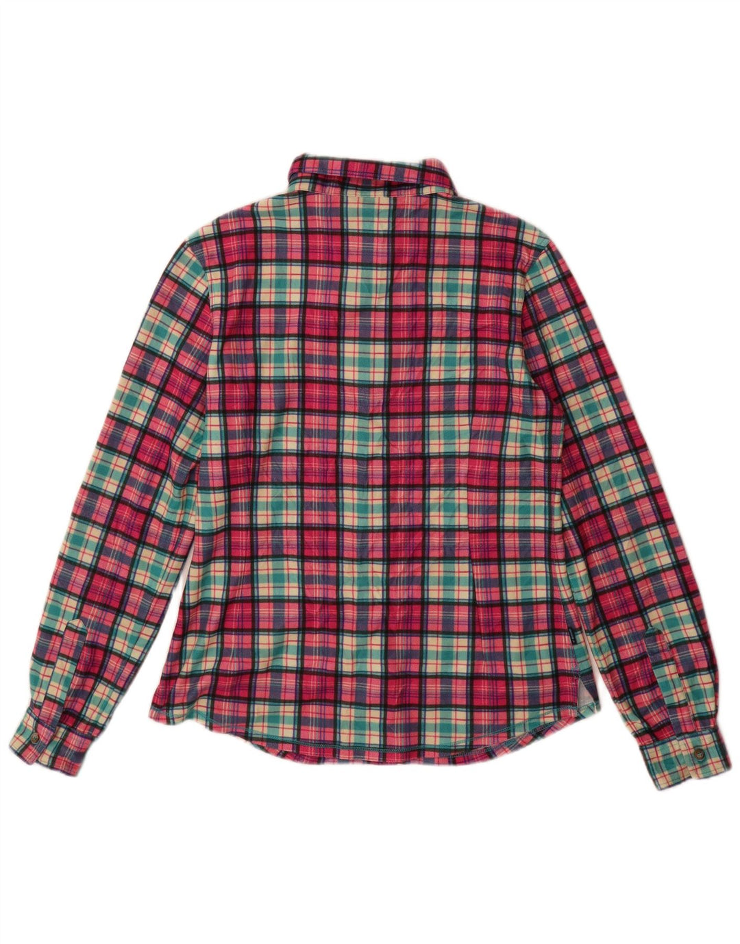 Camisa feminina de flanela BRUGI Reino Unido 14 grande xadrez rosa