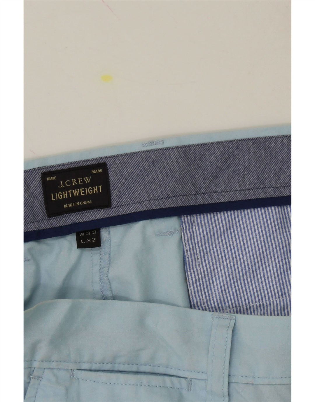 J. CREW Mens Straight Casual Trousers W33 L32 Blue Cotton Vintage J. Crew and Second-Hand J. Crew from Messina Hembry 
