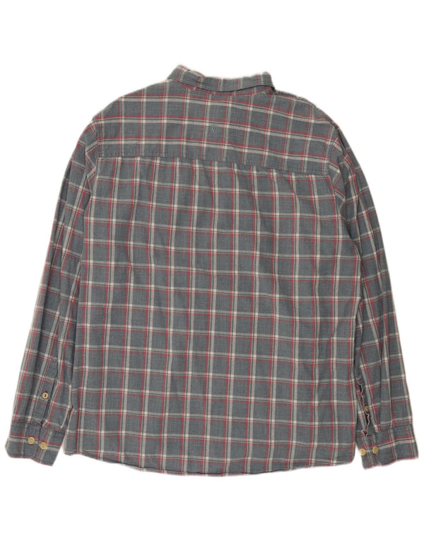 Camisa masculina de ajuste regular Fat Face 2XL algodão xadrez cinza