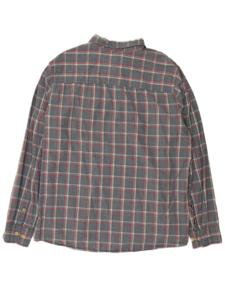 Camisa masculina de ajuste regular Fat Face 2XL algodão xadrez cinza