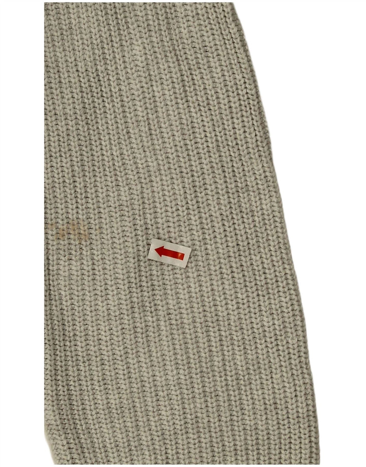 Zara Suéter masculino com gola canoa cinza médio