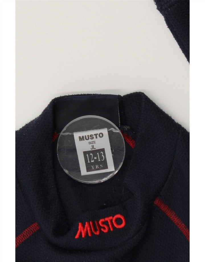 Musto Meninos Top Manga Comprida 12-13 Anos Grande Azul Marinho
