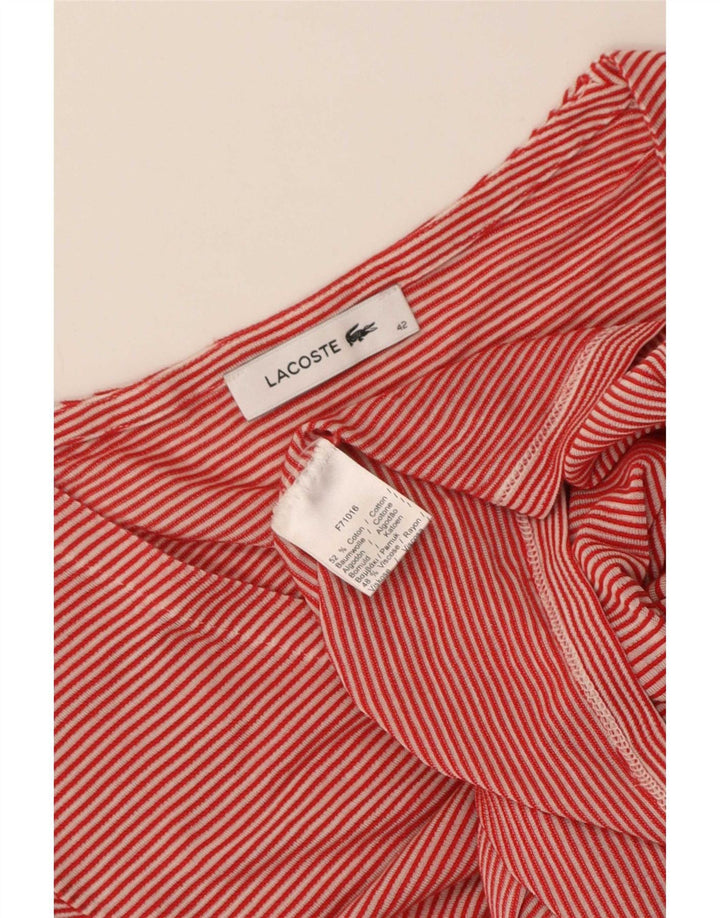 Camiseta feminina Lacoste Top IT 42 grande algodão vermelho