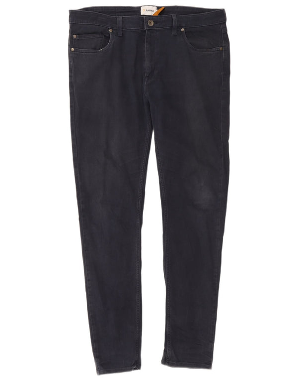 Farah Mens Slim Jeans W36 L32 Azul Marinho Algodão