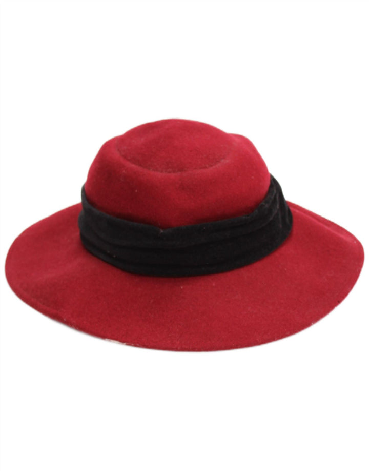 Chapéu balde feminino Kangol pequeno de lã vermelha