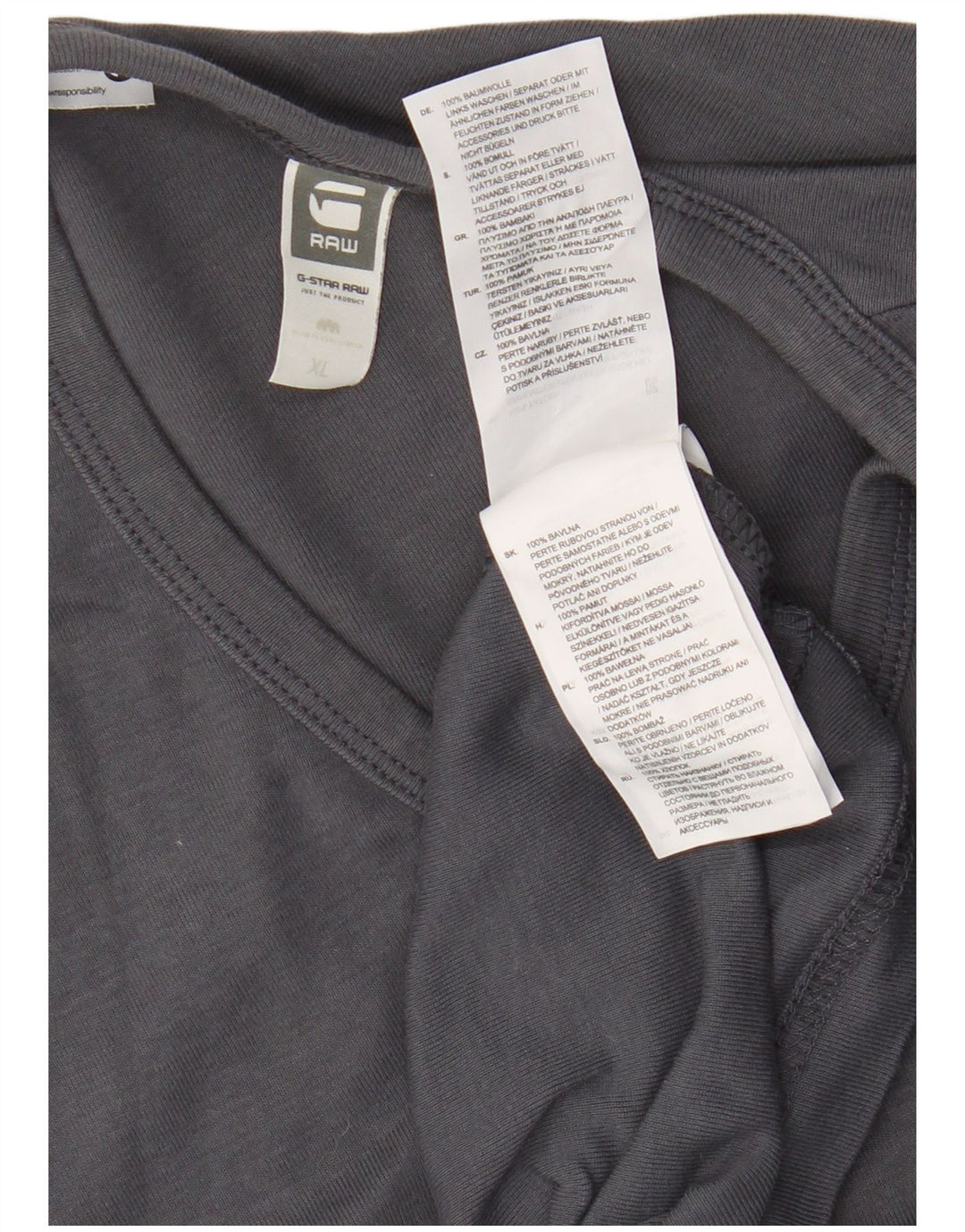 Camiseta masculina G-Star Top XL algodão cinza