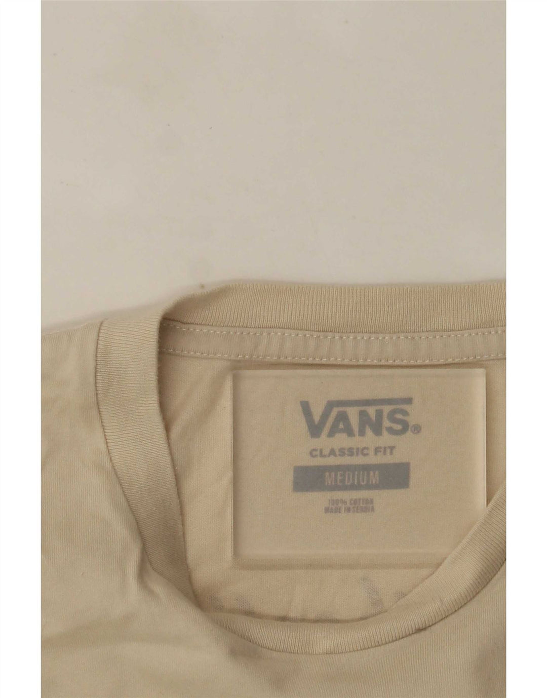 Camiseta Vans Masculina Classic Fit Graphic Top Médio Algodão Bege