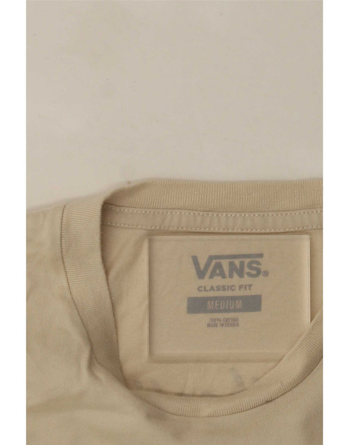 Camiseta Vans Masculina Classic Fit Graphic Top Médio Algodão Bege