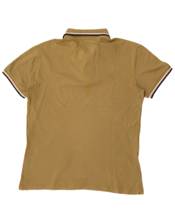 Camisa polo masculina leve e elástica Fred Perry de algodão cáqui médio