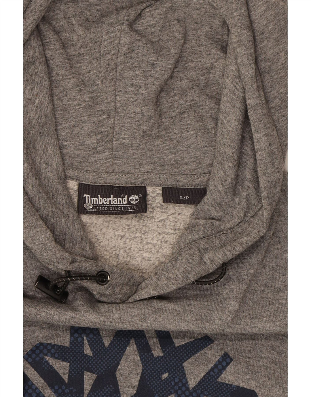 TIMBERLAND Mens Graphic Hoodie Jumper Small Grey Cotton Vintage Timberland and Second-Hand Timberland from Messina Hembry 