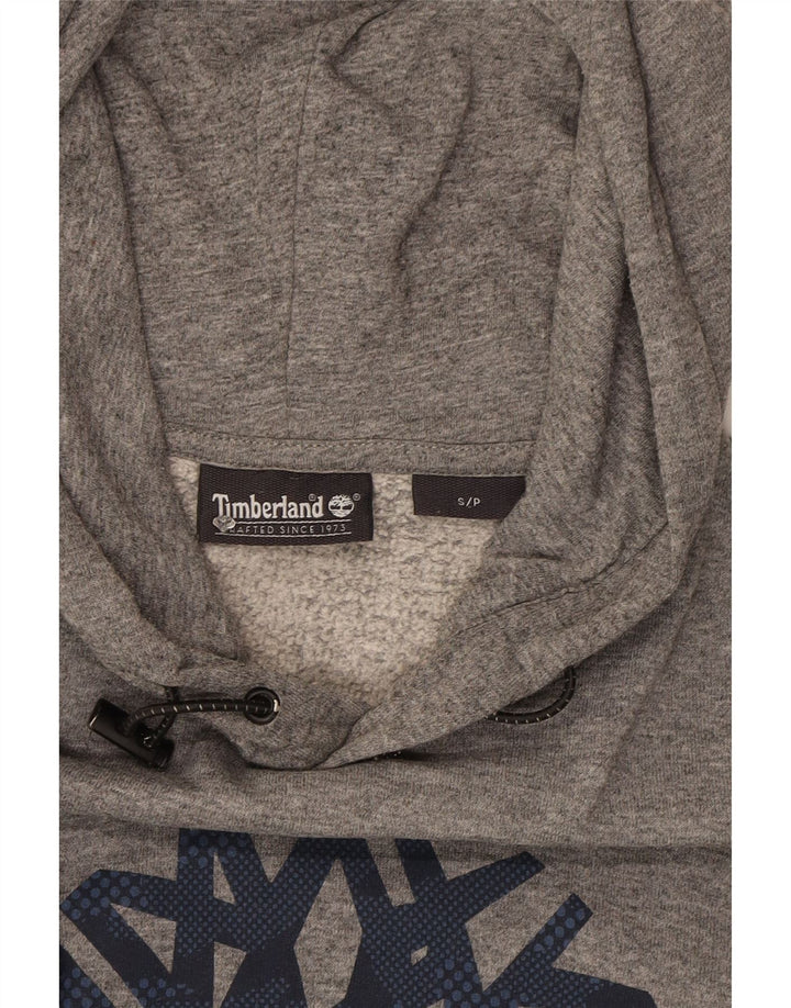 TIMBERLAND Mens Graphic Hoodie Jumper Small Grey Cotton Vintage Timberland and Second-Hand Timberland from Messina Hembry 