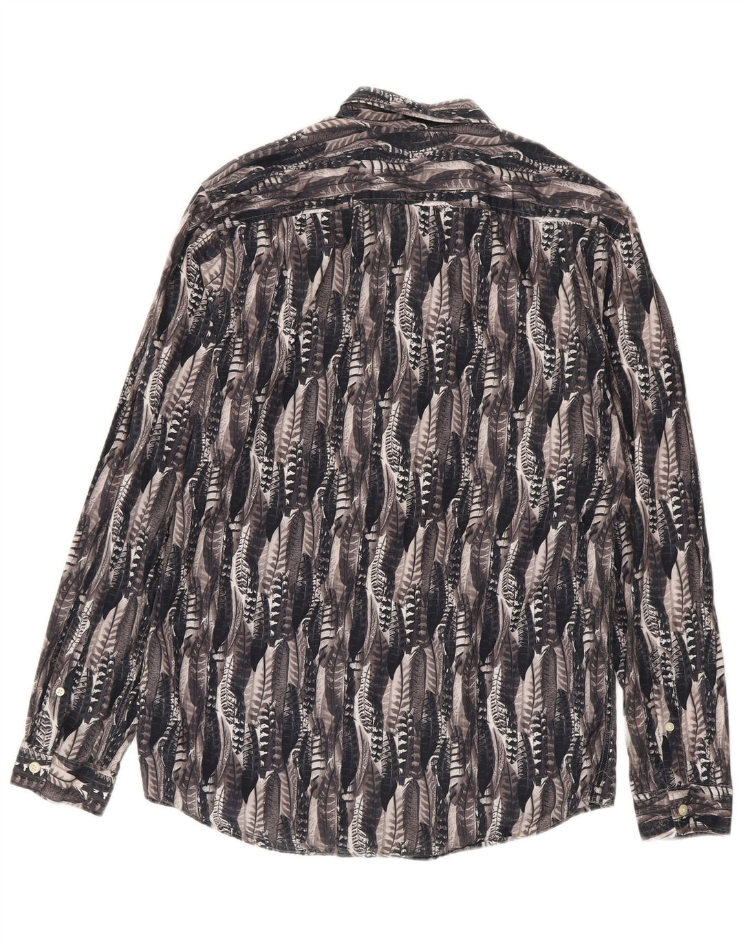 Camisa masculina Jack Wills com estampa abstrata de algodão cinza médio