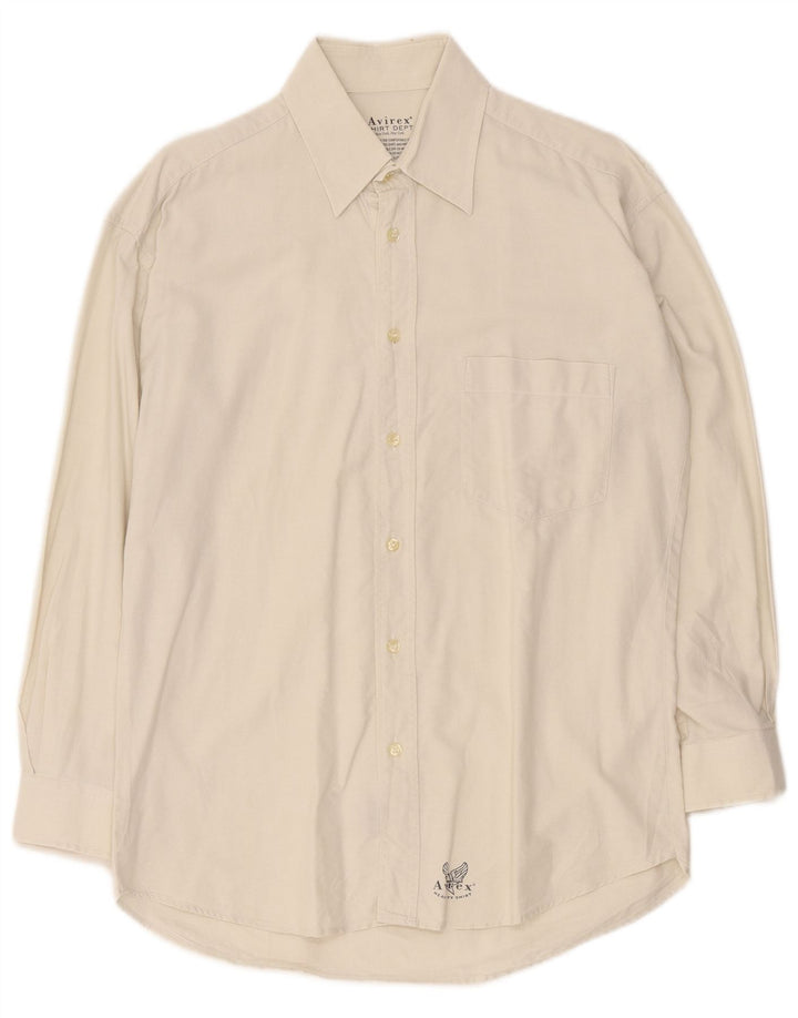 Camisa masculina Avirex grande de algodão branco
