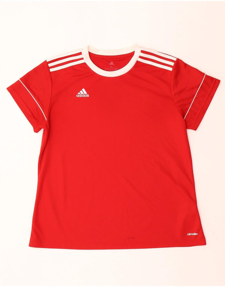 Camiseta Adidas Climalite Feminina Top UK 20/22 XL Vermelho Poliéster