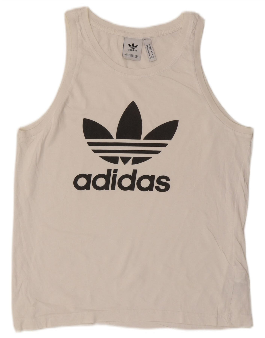 Adidas Mens Graphic Vest Top Médio Algodão Branco