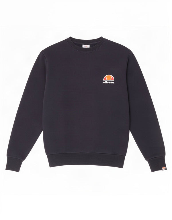 Ellesse moletom feminino jumper UK 12 médio azul marinho algodão retrô