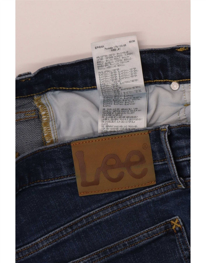 Lee Mens Daren Zip Fly Straight Jeans W34 L32 Azul Algodão