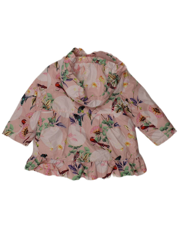 Jaqueta acolchoada com capuz para meninas TED BAKER 9-12 meses rosa floral