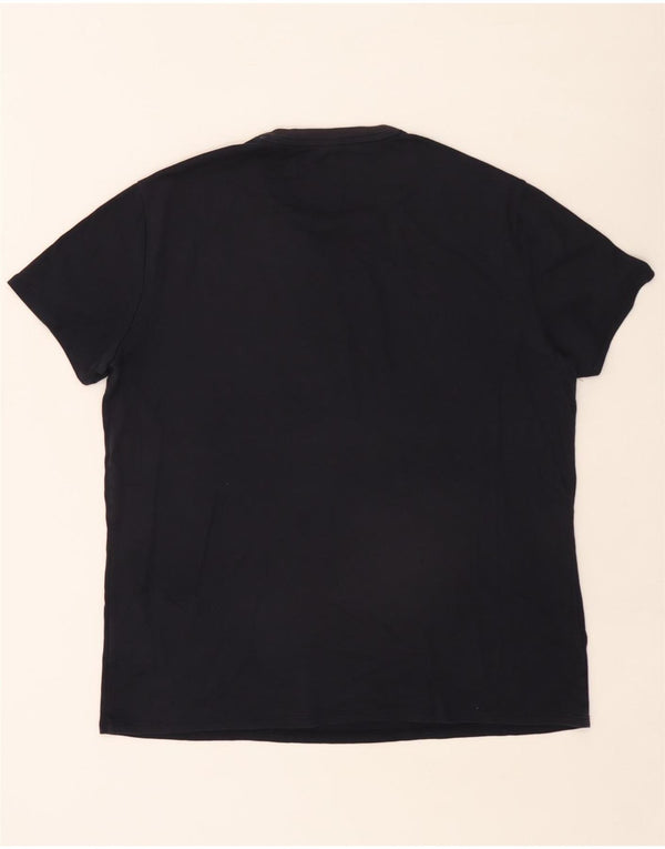 Camiseta gráfica masculina Armani Jeans Top 2XL algodão azul marinho