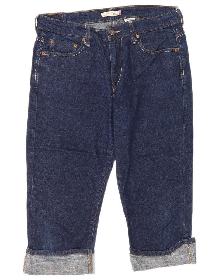 Calça jeans feminina Levi's 515 Capri US 10 grande W32 L19 azul algodão
