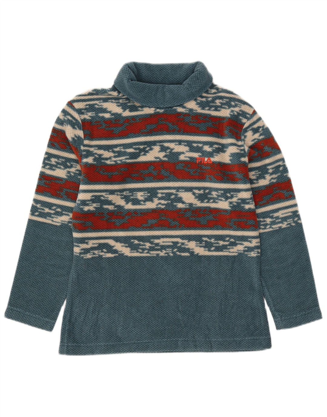Suéter feminino Fila com gola redonda IT 44 listrado azul médio