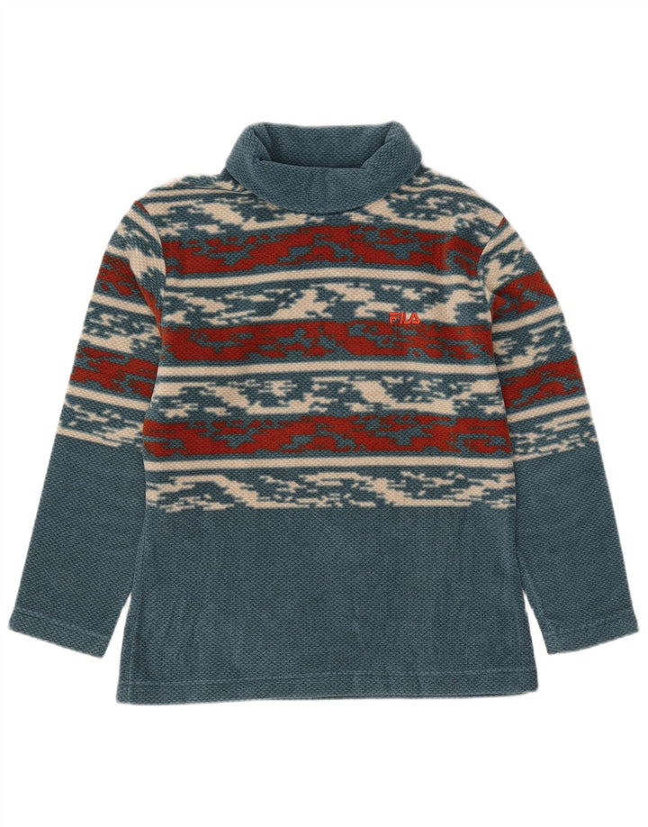 Suéter feminino Fila com gola redonda IT 44 listrado azul médio
