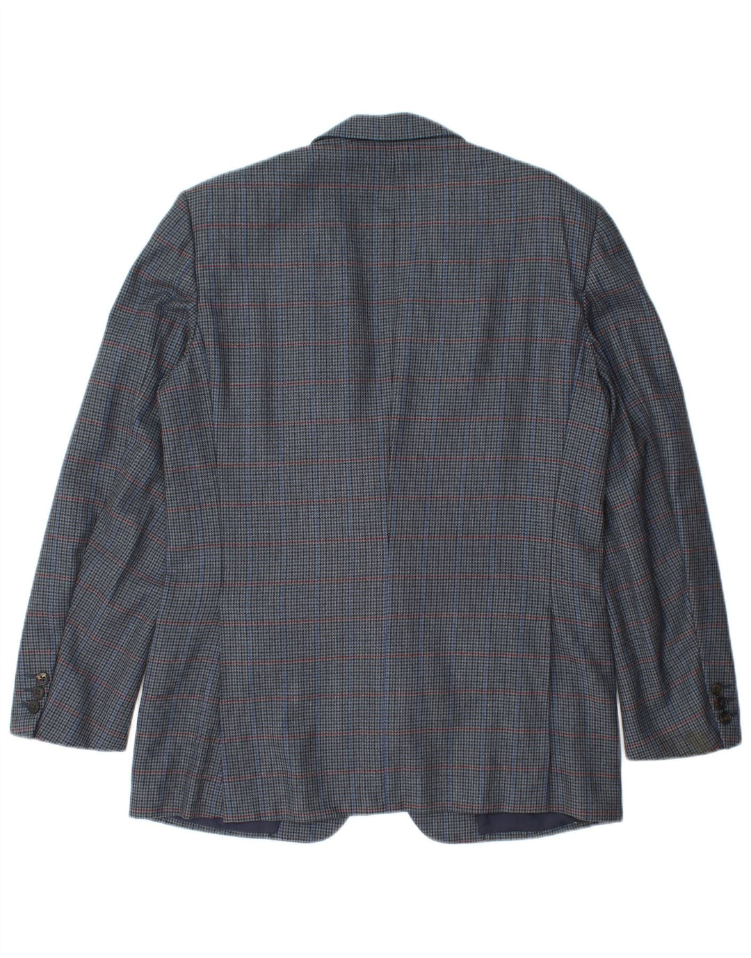 Jaqueta Blazer Masculina Burberrys IT 48 Lã Houndstooth Azul Marinho Médio