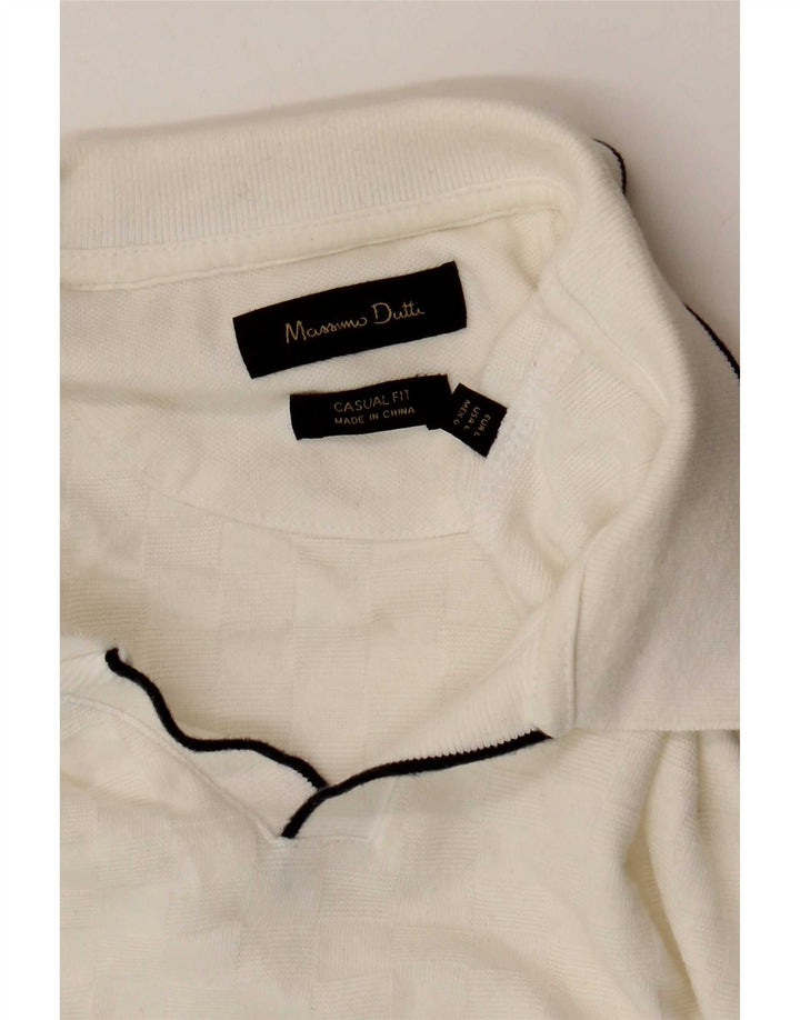 Camisa polo masculina Massimo Dutti grande branca