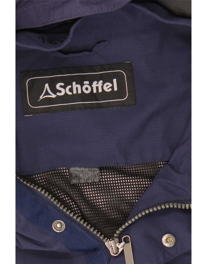 Jaqueta utilitária masculina Schoffel com capuz UK 48 4XL azul marinho