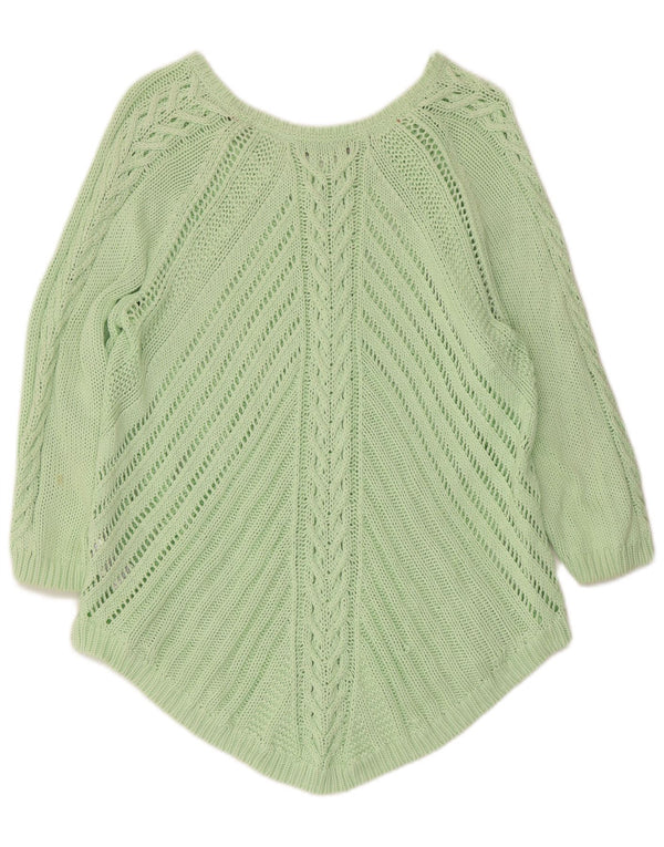 Suéter feminino Marks & Spencer assimétrico com decote em V Reino Unido 18 XL verde