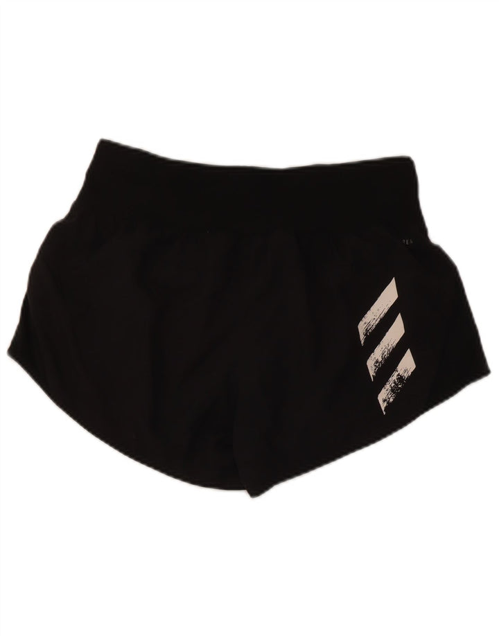 Shorts esportivos femininos Adidas UK 10 pequeno poliéster preto