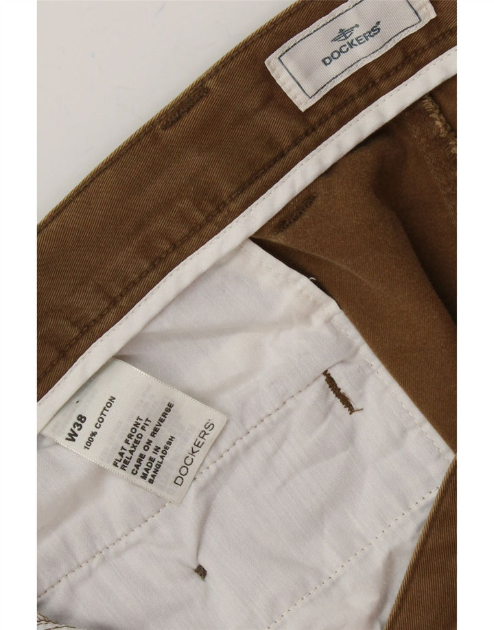 DOCKERS Mens Relaxed Fit Cargo Shorts W38 XL Brown Cotton Vintage Dockers and Second-Hand Dockers from Messina Hembry 