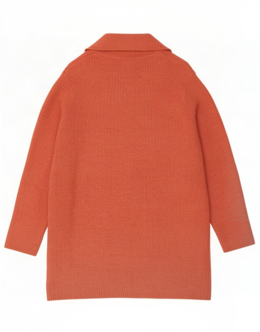 Marks & Spencer Suéter feminino Longline Open Cardigan Reino Unido 12 Médio Laranja