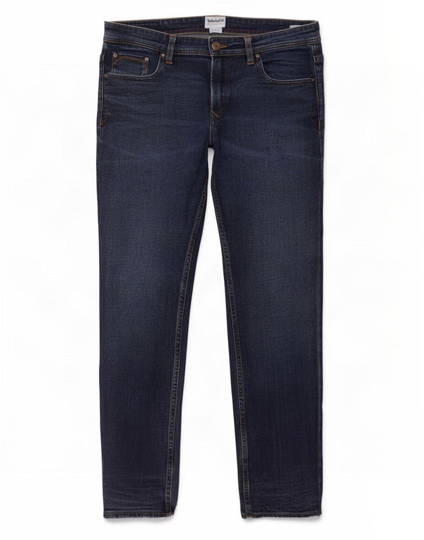 Timberland Mens Slim Jeans W36 L32 Azul Algodão