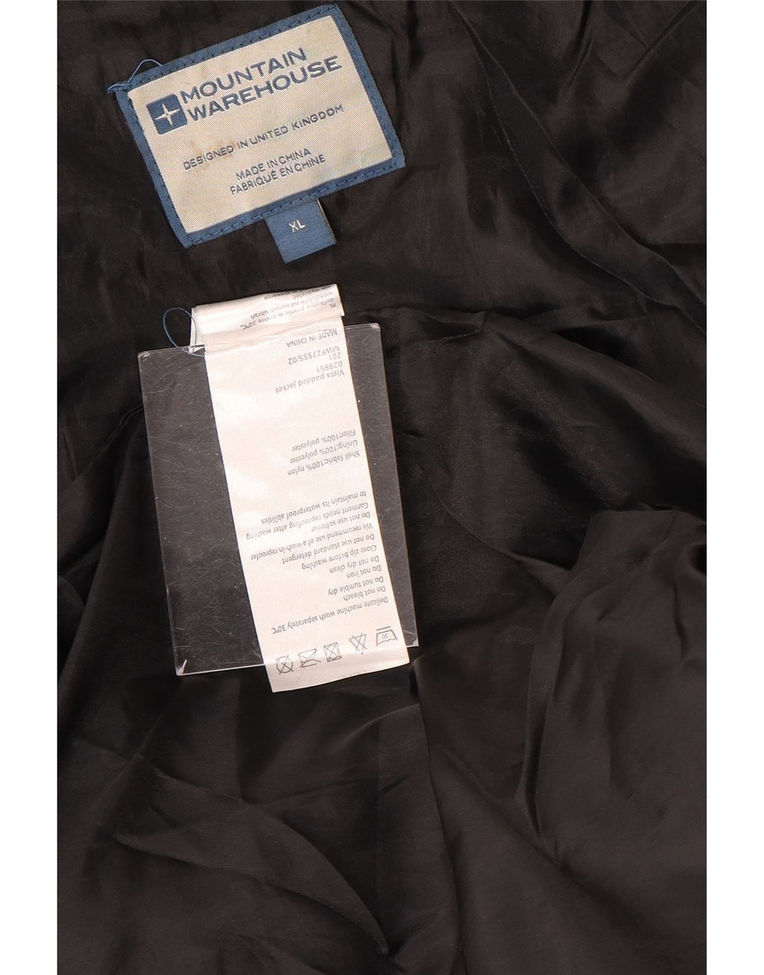 Jaqueta acolchoada masculina Mountain Warehouse UK 42 XL preto nylon