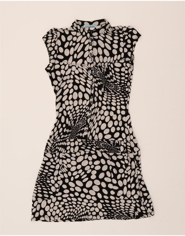 Vestido feminino GUESS BY MARCIANO cintura baixa Reino Unido 12 médio preto manchado