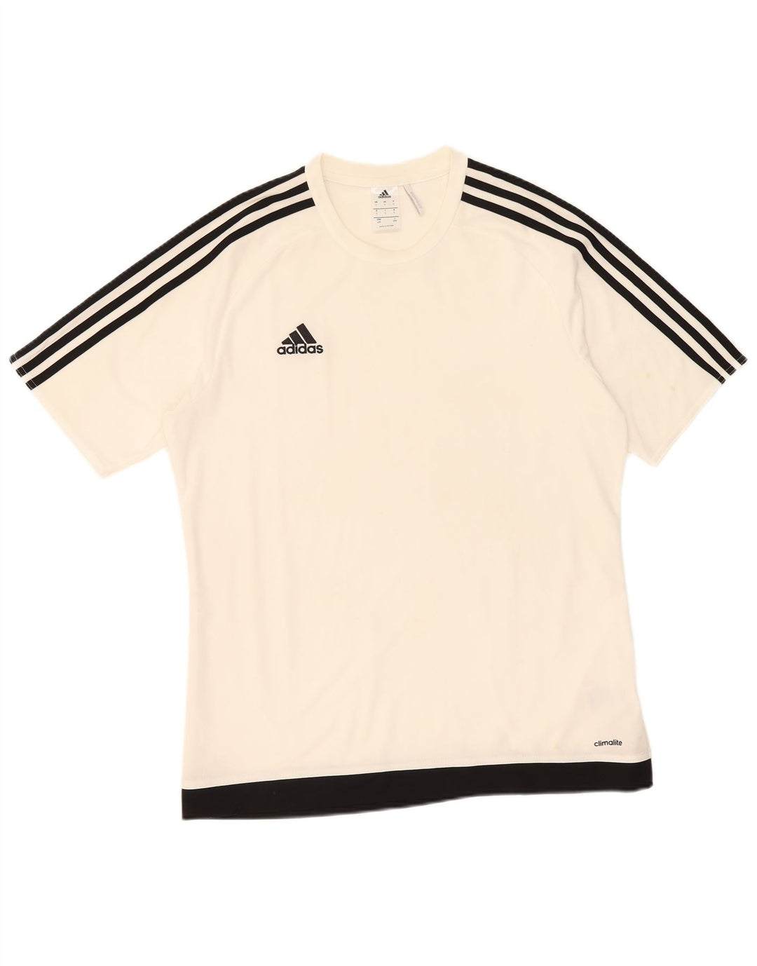 Adidas Mens Climalite Camiseta Top Grande Poliéster Branco