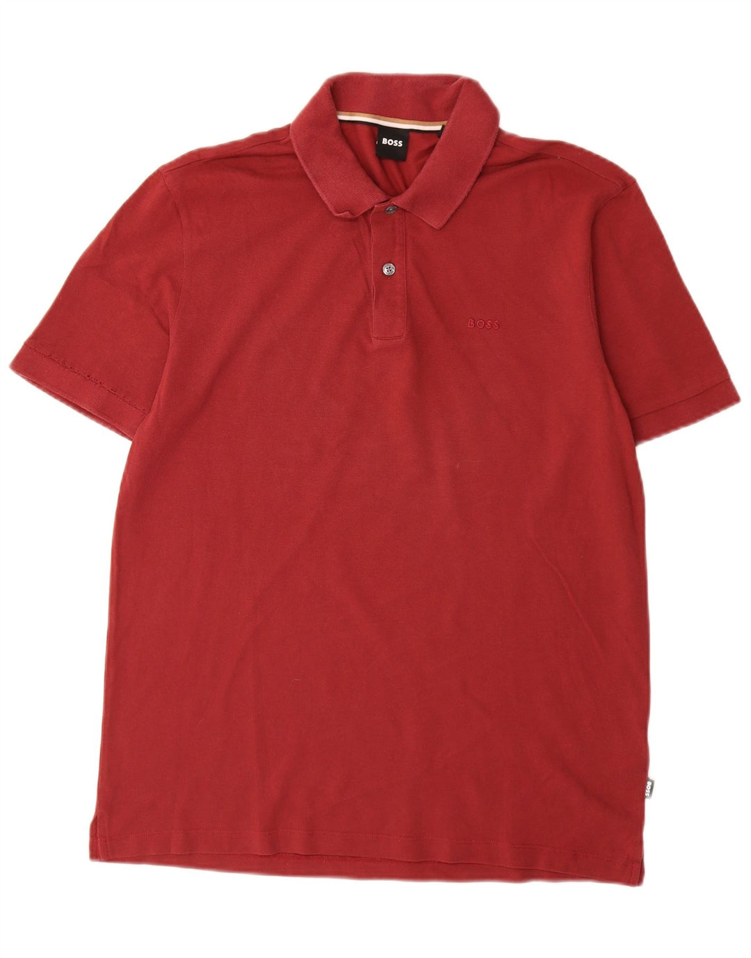 Camisa polo masculina HUGO BOSS grande algodão Borgonha