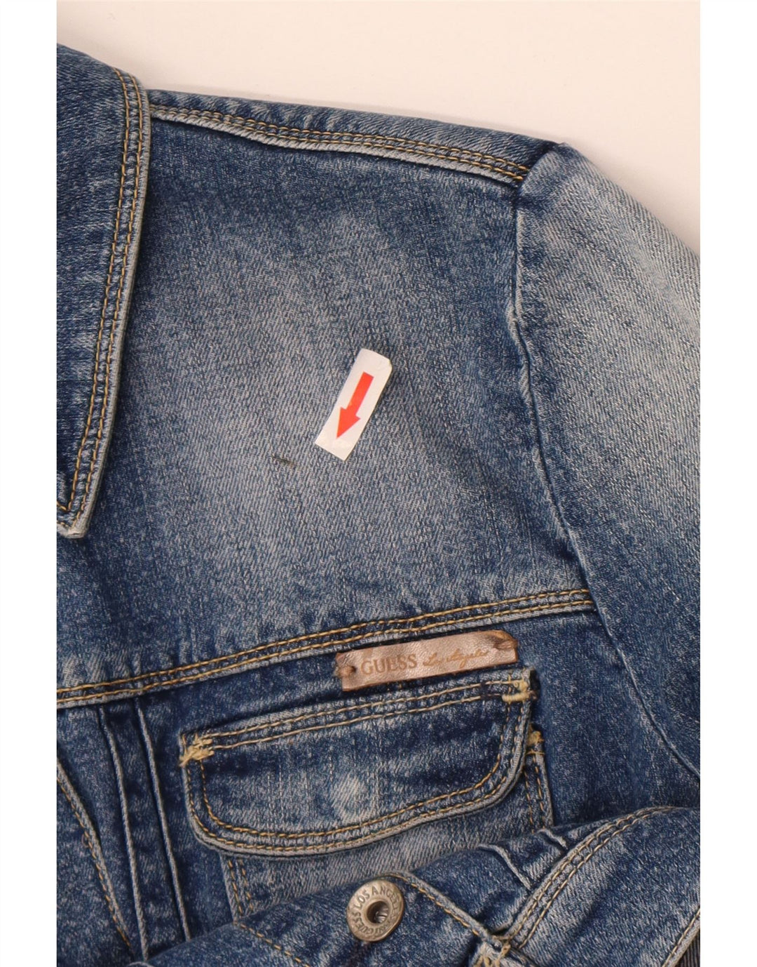 Jaqueta jeans feminina Guess UK 6 XS azul algodão