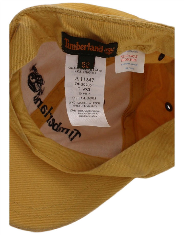 Boné de beisebol gráfico Timberland Boys 6-7 anos algodão amarelo