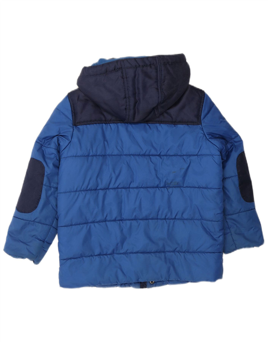 TOMMY HILFIGER Boys Graphic Padded Jacket 4-5 Years XS Blue Colourblock
