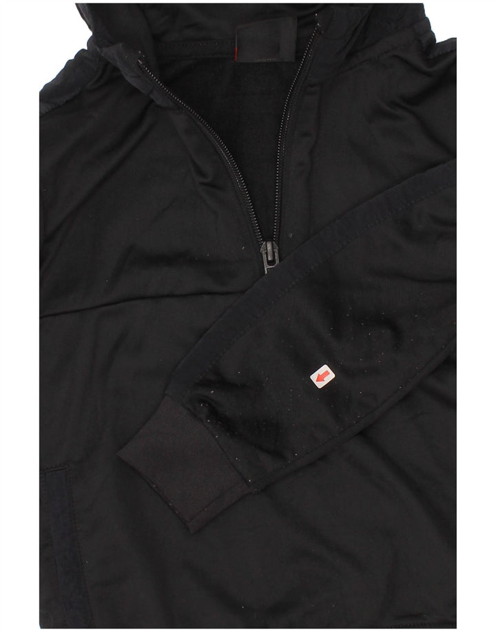 Suéter com capuz Jordan Boys com zíper e gola 2-3 anos preto poliéster