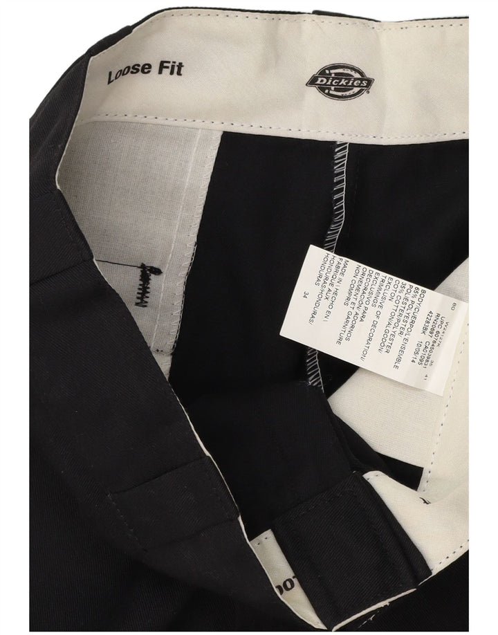 Shorts cargo masculino Dickies Loose Fit W34 grande poliéster preto
