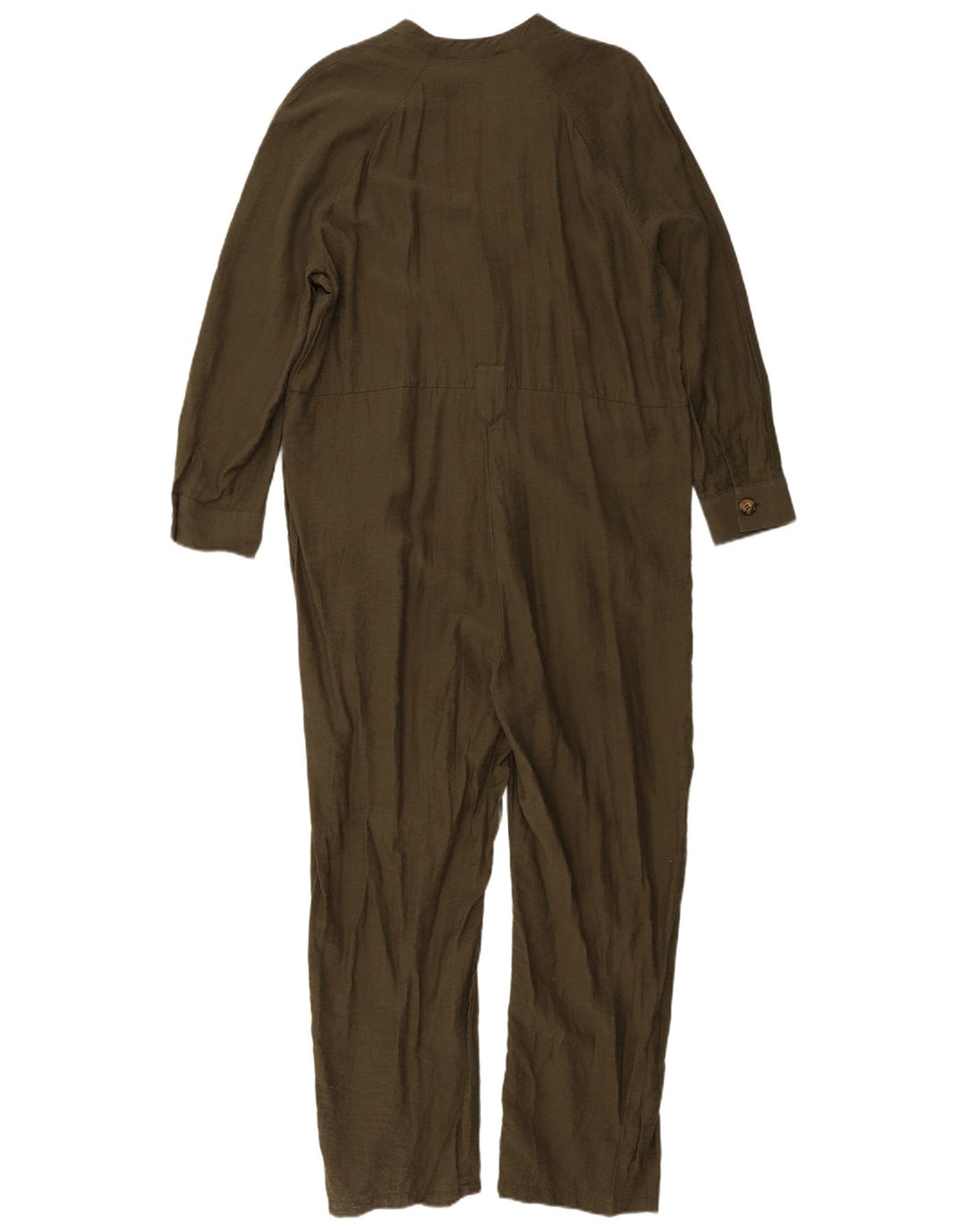 Macacão feminino ZARA UK 18 XL cáqui Lyocell